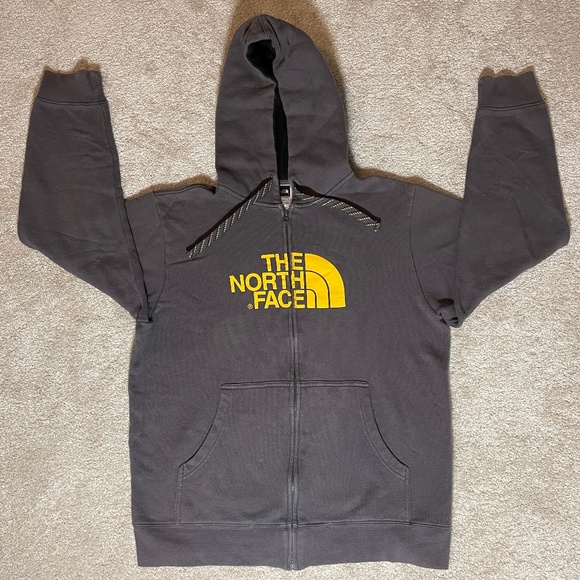 Unisex Large "The North face" Brown/yellow Hoodie - Picture 1 of 4